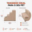 Escada Cachorro Gato 60 cm 4 Degraus Segurança Libertade - Escada de Cachorro Cama Box Sofá
