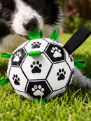 Brinquedo de Futebol para Animais de Estimação, Bola para Cães com Alças, Brinquedo interativo, Diversão para Seu Pet