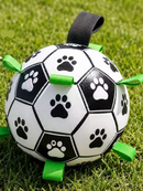 Brinquedo de Futebol para Animais de Estimação, Bola para Cães com Alças, Brinquedo interativo, Diversão para Seu Pet