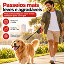 Guia Dupla Retrátil para 2 Cães | Resistente, Luz LED e Trava Automática, Perfeita para Passeios Noturnos