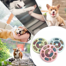 Brinquedo Interativo Comedouro Lento para Cachorro Pet Porta Petisco Puzzle Redondo